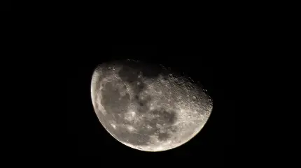 Half moon in clear night sky wallpaper celestial view