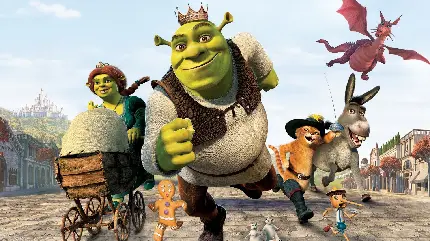 Shrek animation wallpaper featuring romantic story of ogre and princess
