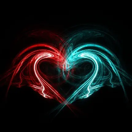 Attractive red blue romantic heart for football fans wallpaper