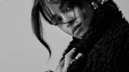 Camila Cabello Spanish Singer Black and White Photo HD Quality