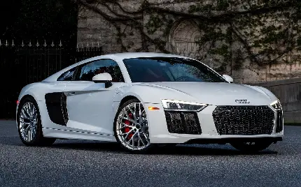 Full HD white Audi R8 type 4 S wallpaper