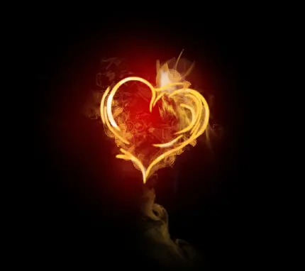 Captivating fiery black heart image for unique social profiles