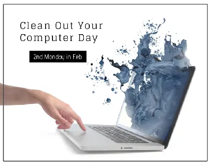 World Computer Cleanup Day Text Photo Premium Quality