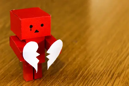Download Cute Sad Paper Broken Heart Image for Profile Picture