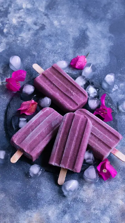 Fantasy purple ice cream background in HD quality