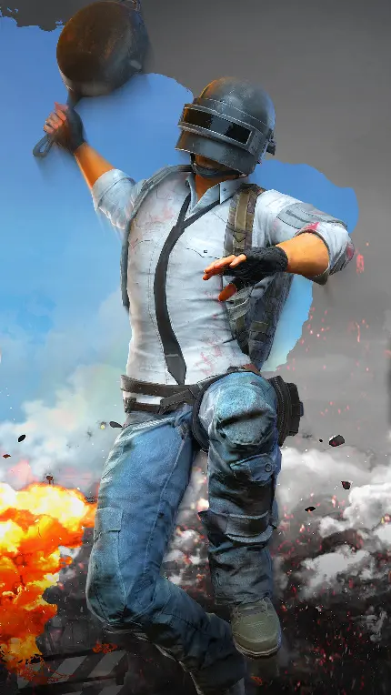 4K quality picture of PUBG character Andy for mobile