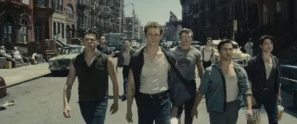 West Side Story movie wallpaper focused on dance sequences