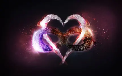 HD infinity symbol combined with glowing romantic heart