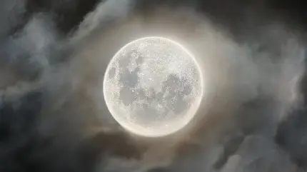 Bright moon in cloudy sky wallpaper stunning night view