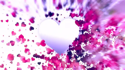White Heart Wallpaper for Text - Exciting and High Quality