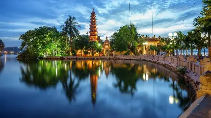 Vietnam Pagoda Temple Photos of Hanoi's Oldest Structure