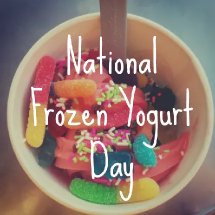Frozen Yogurt Text Image Suitable for Any Meal Occasion