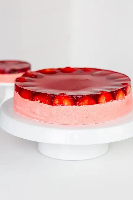 Pudding jelly cake strawberry flavor photo