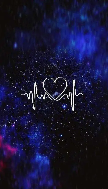 Download HD glittering heartbeat wallpaper for mobile devices