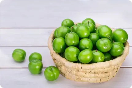 Photo and wallpaper of sour green plum with benefits in high quality