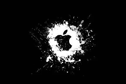 Black and White Apple Logo Wallpaper in HD Quality