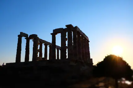 Temple of Poseidon Background Images from Greece