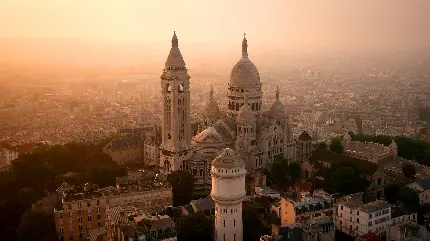 Sacred Heart Basilica Sacre Coeur in Paris France