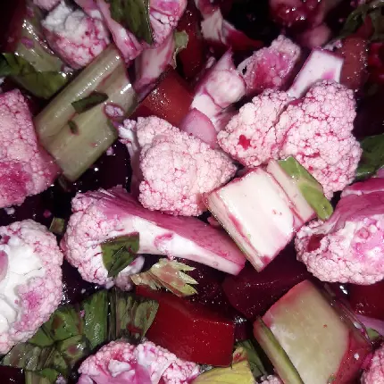 Image of red mixed pickles perfect for cooking Instagram pages