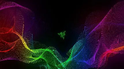 Razer Logo with Graphic Lines Windows Desktop Wallpaper