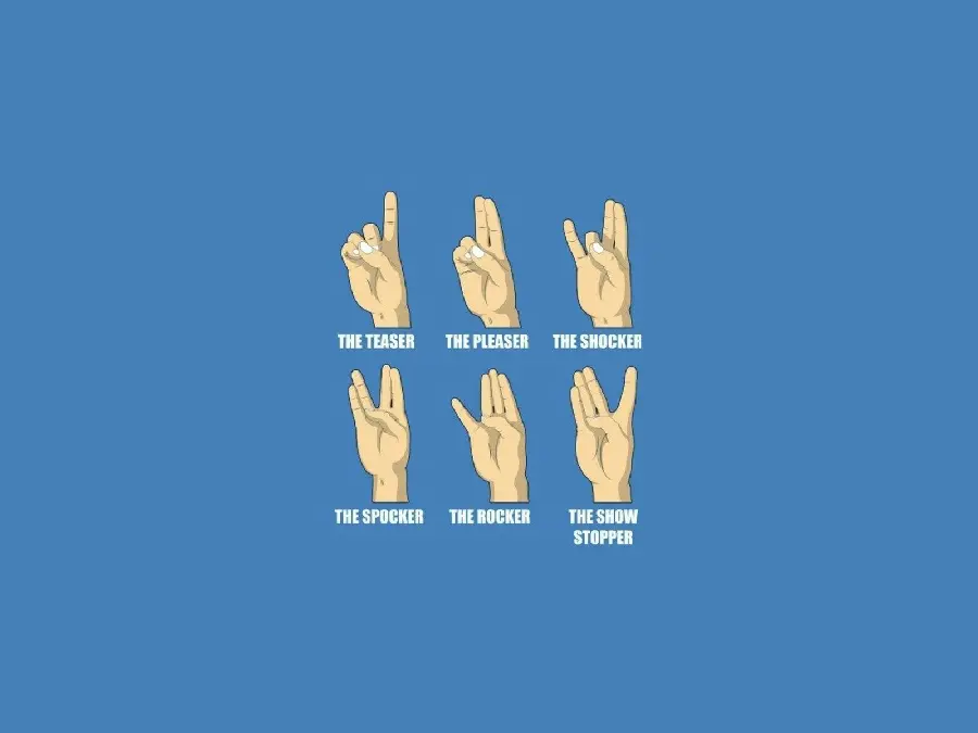 Interesting image of finger movements with different meanings for your profile
