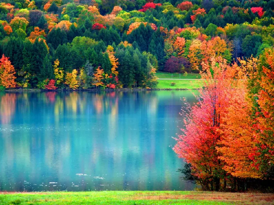 Autumn dream photo with an amazing view for wallpaper