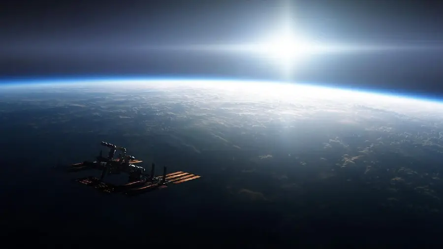 Real image of beautiful photo of bright light on the Earth from NASA