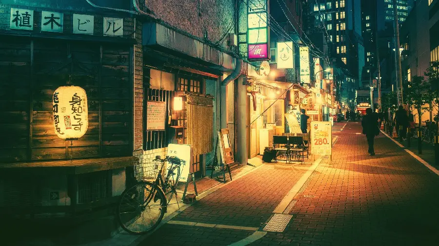 Background and wallpaper of Tokyo at night for mobile phones