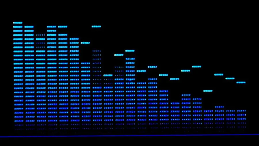 Download a stylish and simple equalizer photo with blue color for Windows 11 wallpaper