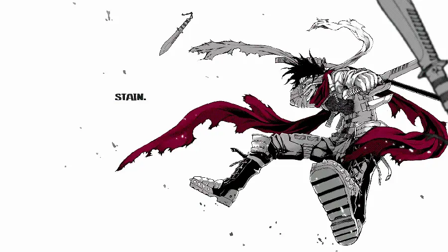 Wallpaper of Stein the Hero Killer in the anime My Hero Academia