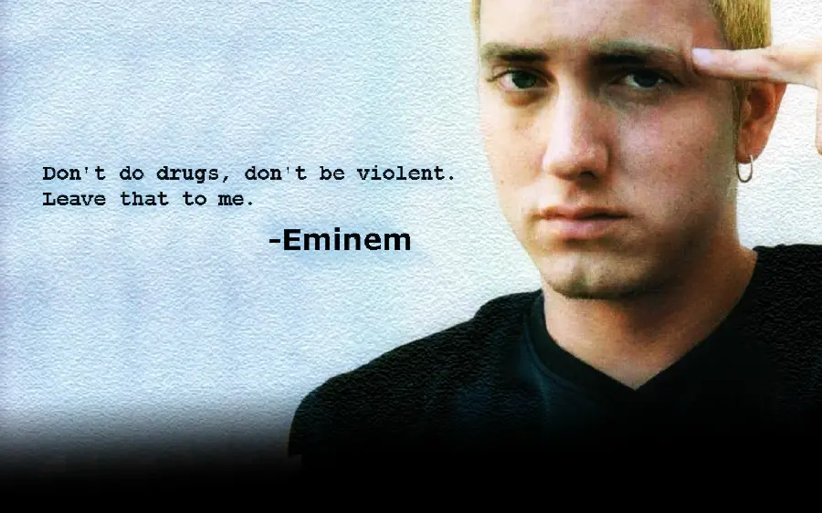Eminem's image in his youth for profile and wallpaper in HD quality
