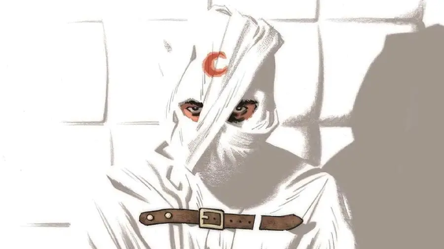 Interesting Moon Knight Picture with White Background and Attractive for Profile