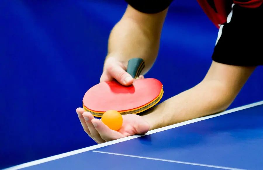 Table tennis photo of students