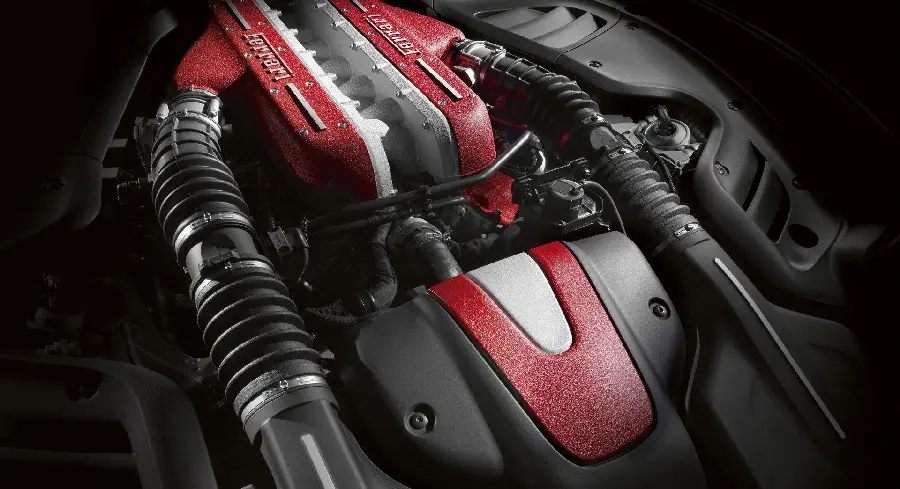 Photo of Ferrari car engine for computer and laptop wallpaper and background