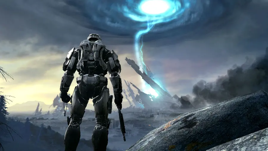 Wallpaper of Master Chief and Lightning