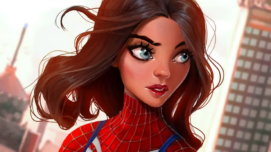 Cartoon girl photo suitable for Instagram profile and story