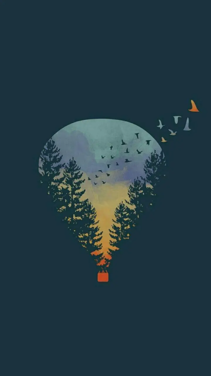 Phone wallpaper with the concept of freedom