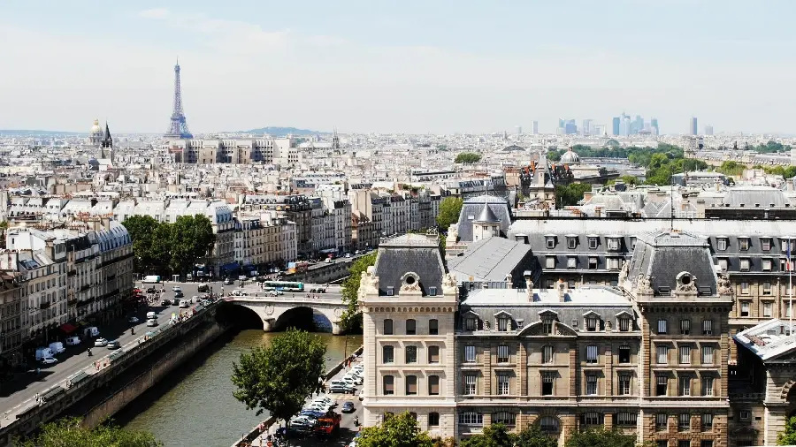 Photo of the most beautiful buildings in Paris in the city of architecture and art with famous historical houses and buildings