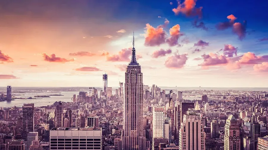 Photo of the famous Empire State Building and Tower in New York for use by architects