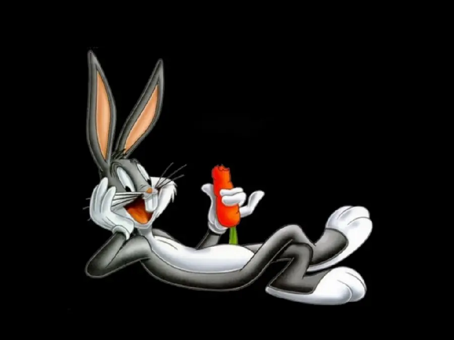 Wallpaper of playful rabbit with delicious carrot