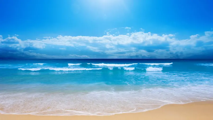 Photo of the ocean and beach with a very beautiful view and HD quality