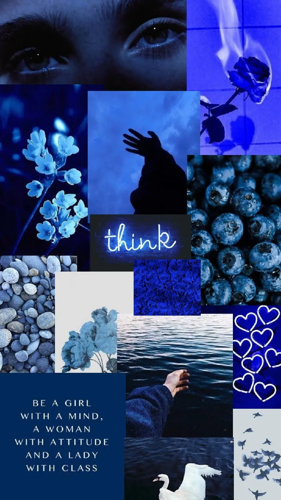Download Blue Mosaic Photo in HD for Phone Wallpapers