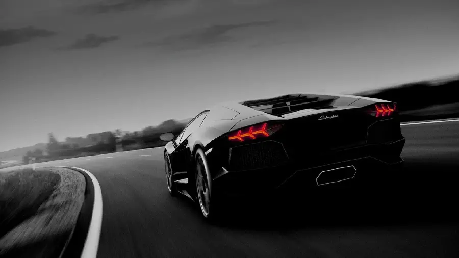 Lamborghini Aventador black and white photo HD