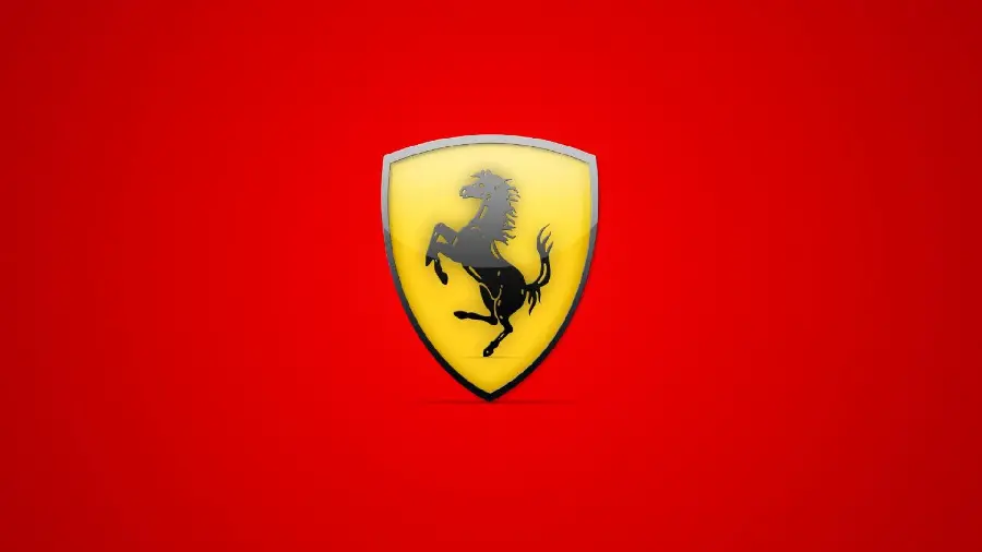 The most stylish view of the Ferrari car logo in full HD quality for computer wallpaper