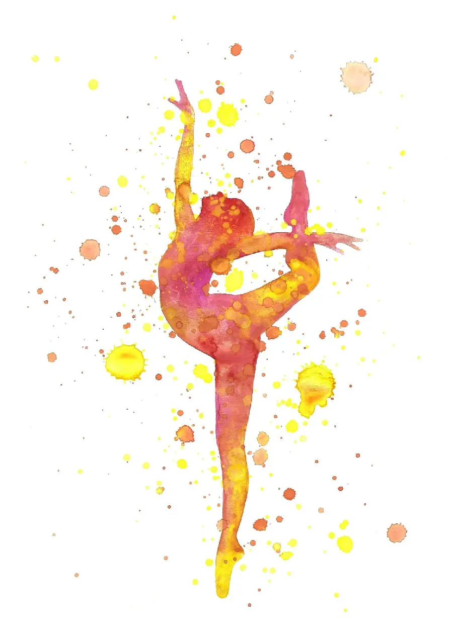 Girl fantasy and ballet dance photo for profile with white background