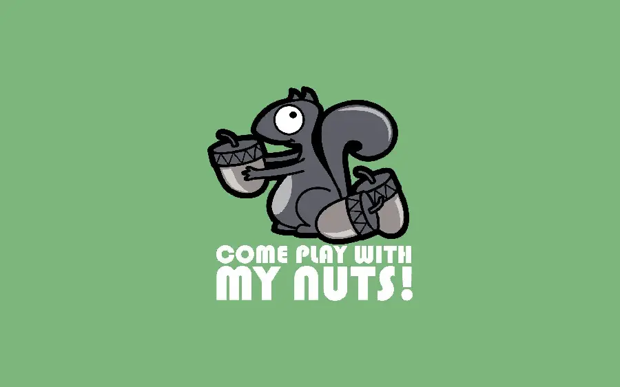 Interesting and funny picture of a squirrel with nuts in his hand for social media profiles