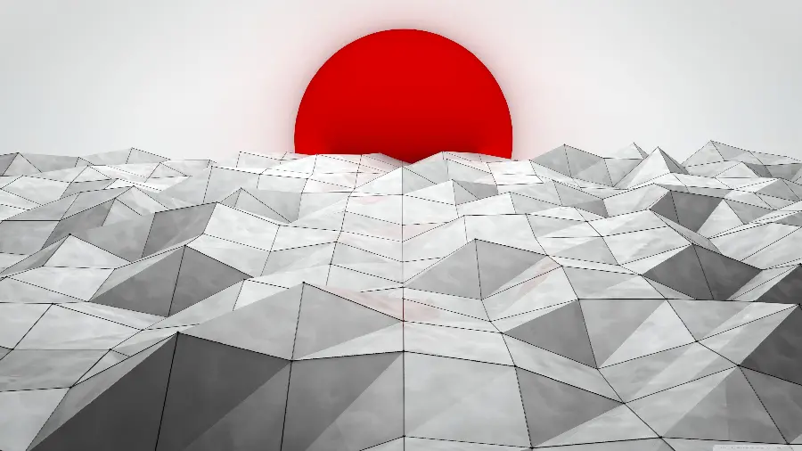 3D image of a sunset and the sea