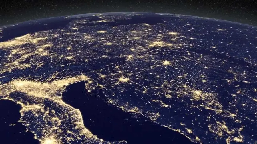 A dreamy image of the Earth at night with beautiful lights in HD quality