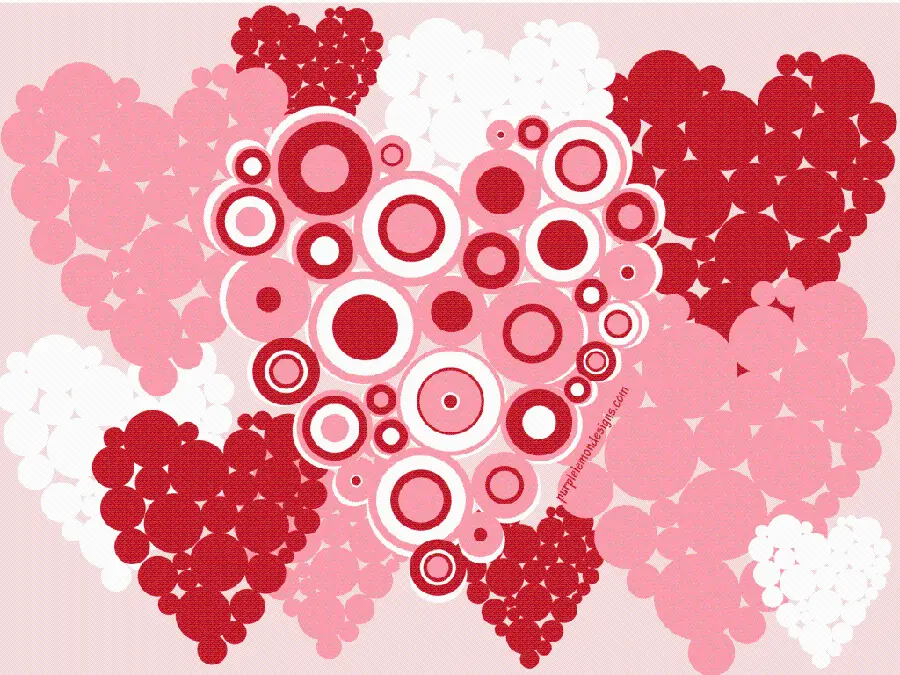 Valentine's Day Colorful Hearts Wallpaper