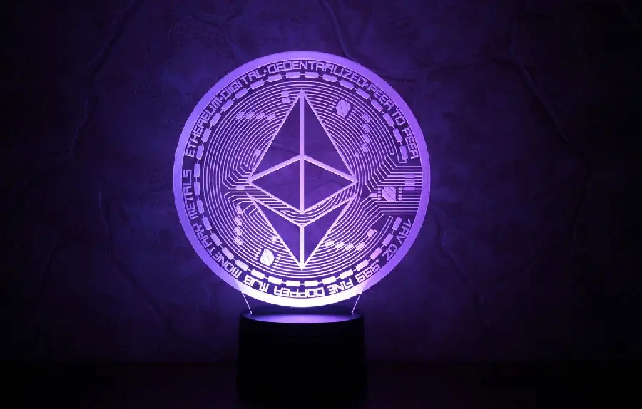 Free download of Ethereum digital currency background with black background